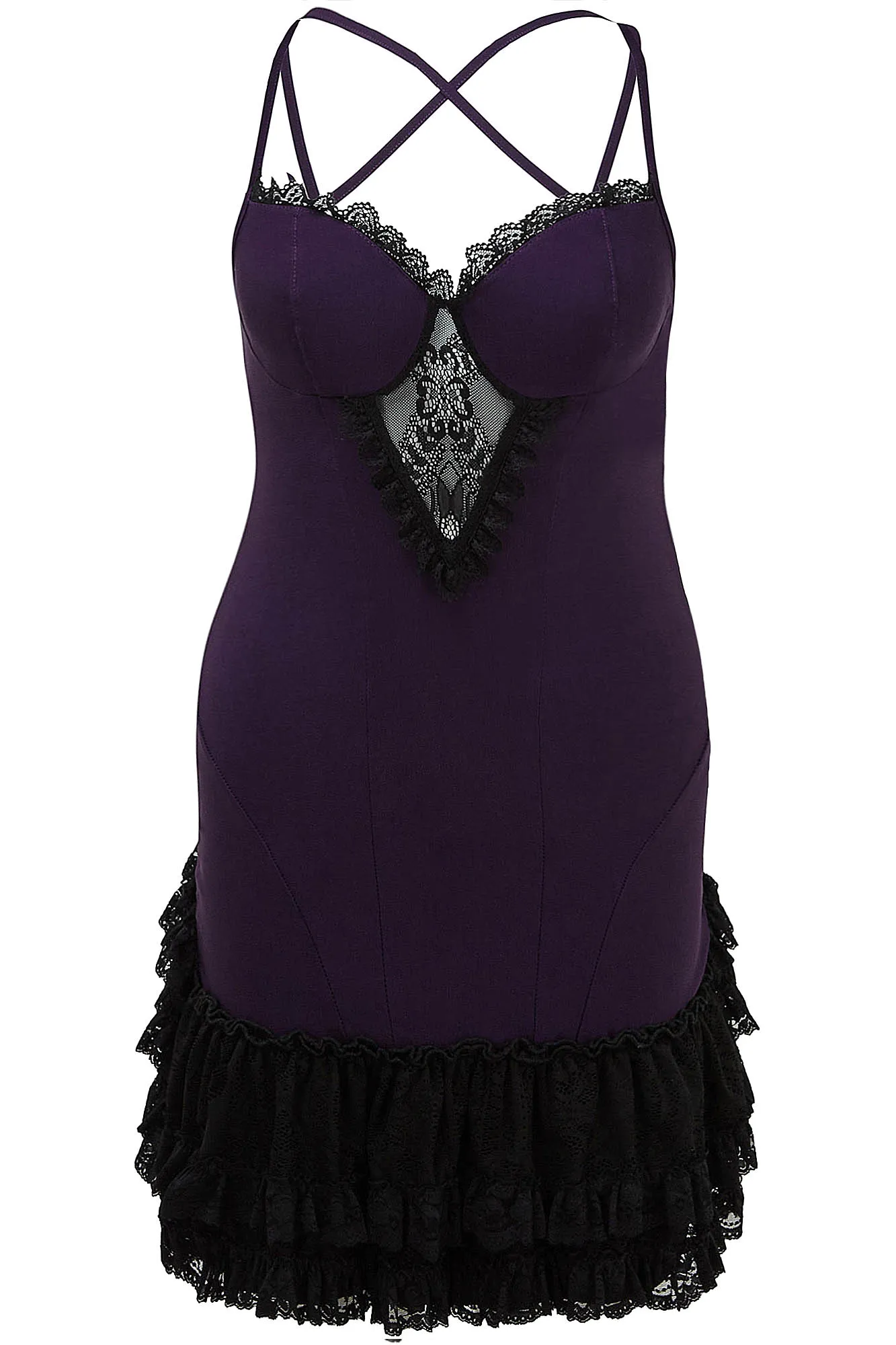 Vivienne Bustle Dress [PLUM] [PLUS]