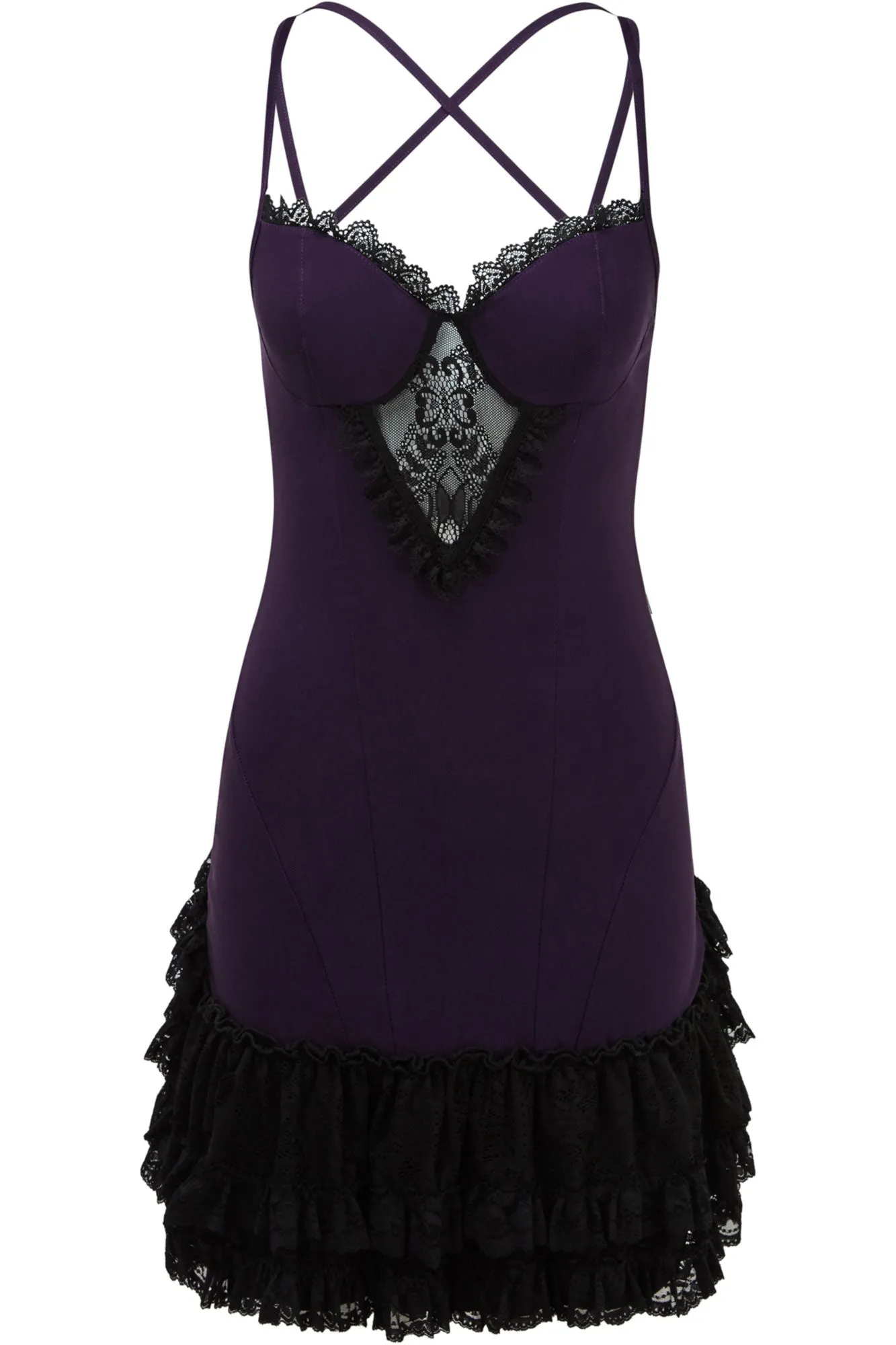 Vivienne Bustle Dress [PLUM]