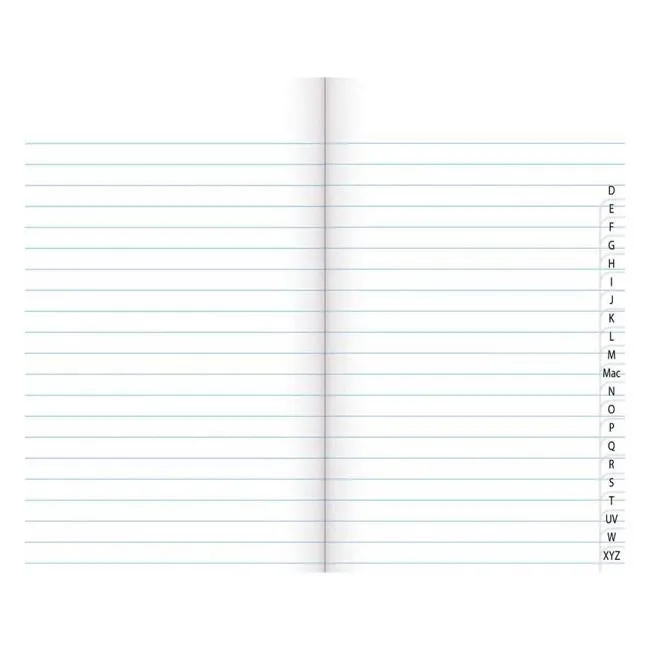 Warwick Notebook 5B1 32 Leaf Indexed Ruled 7mm 165x100mm