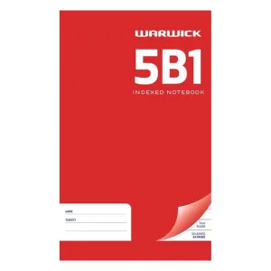 Warwick Notebook 5B1 32 Leaf Indexed Ruled 7mm 165x100mm