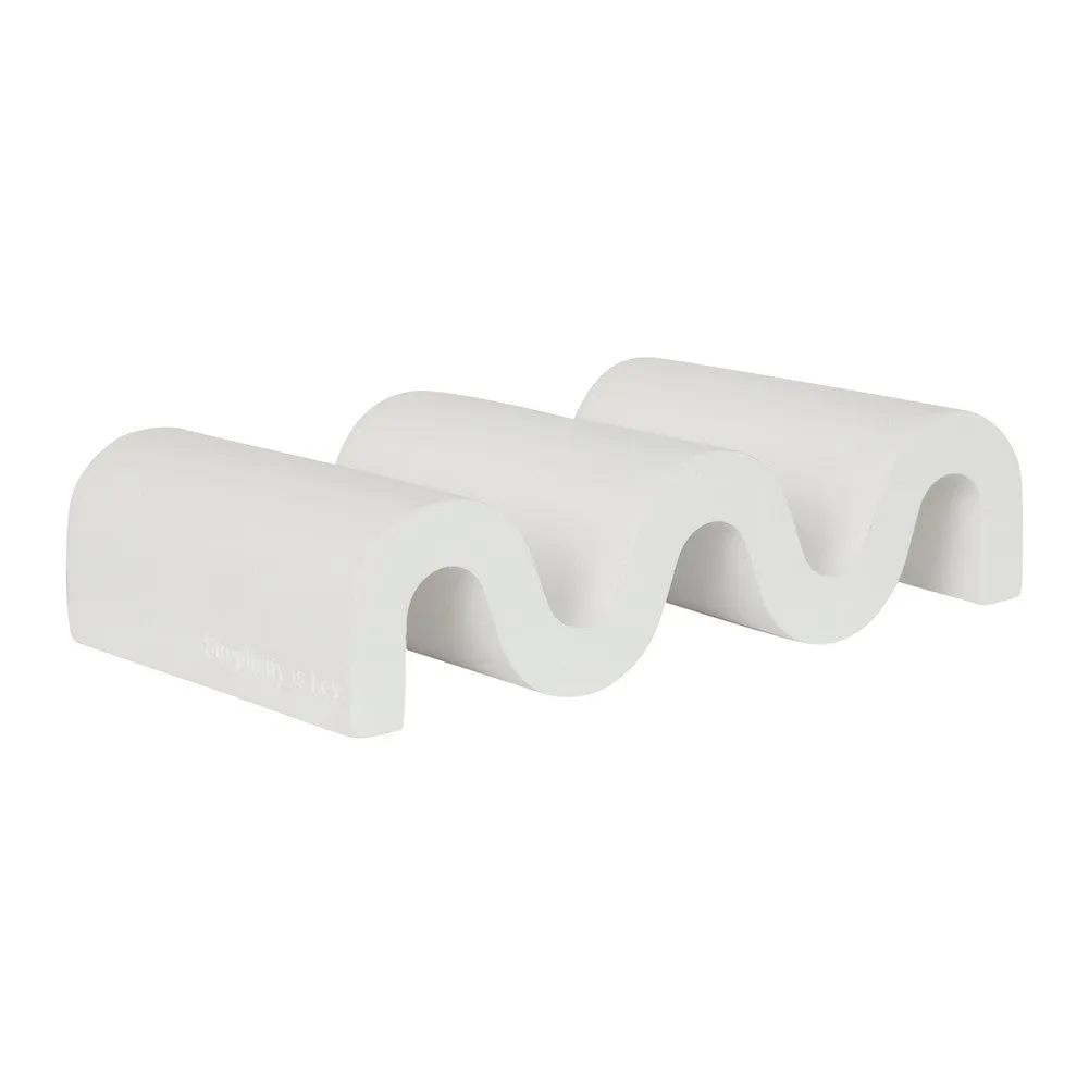 Wavy Tray Plaster Photography Styling Prop - White Dove