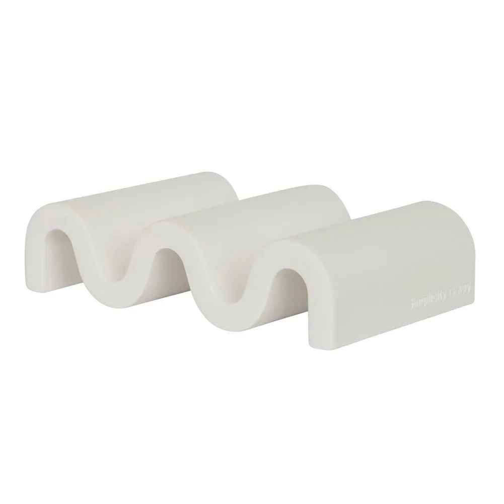 Wavy Tray Plaster Photography Styling Prop - White Dove