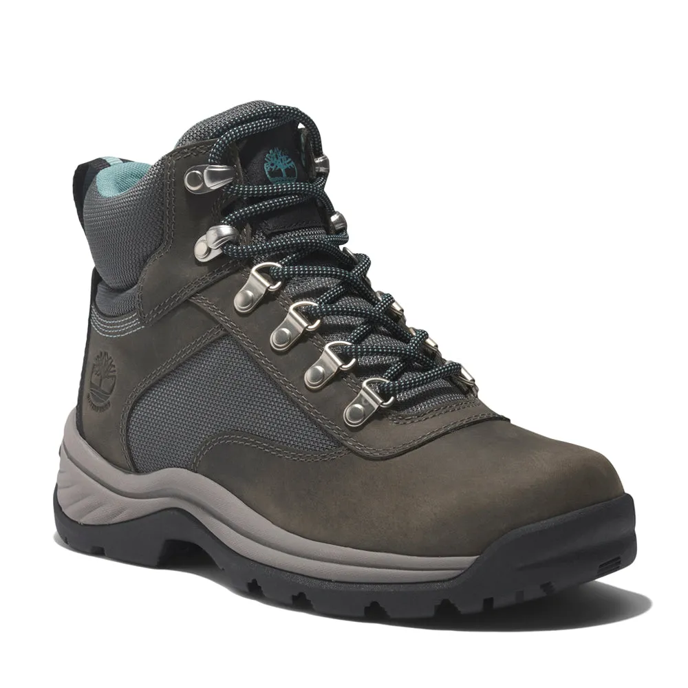 White Ledge Mid Waterproof Logo Round Toe Hiking Boots