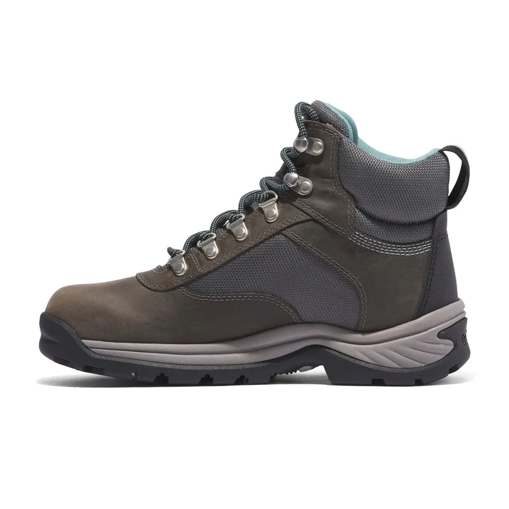 White Ledge Mid Waterproof Logo Round Toe Hiking Boots