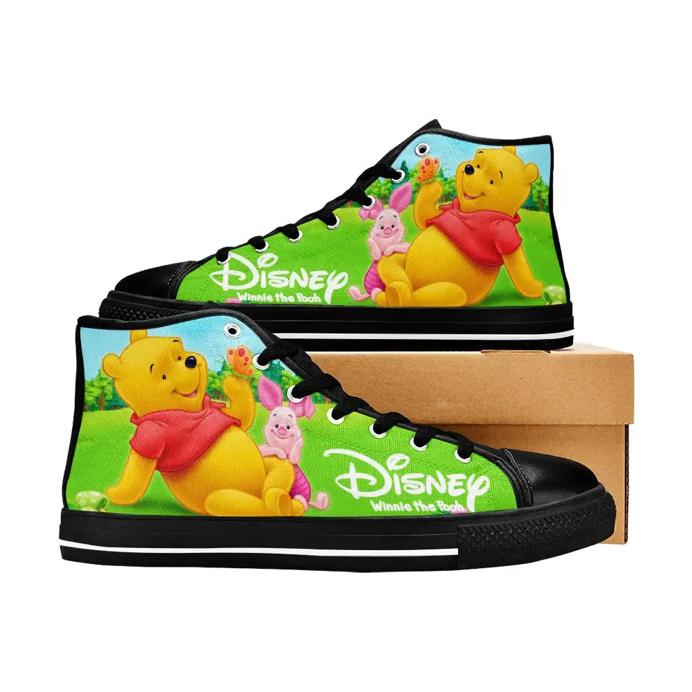 Winnie the pooh piglet Shoes High Top Sneakers for Kids and Adults
