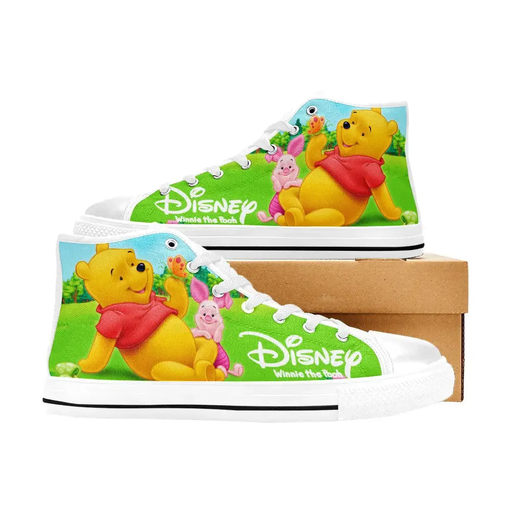 Winnie the pooh piglet Shoes High Top Sneakers for Kids and Adults