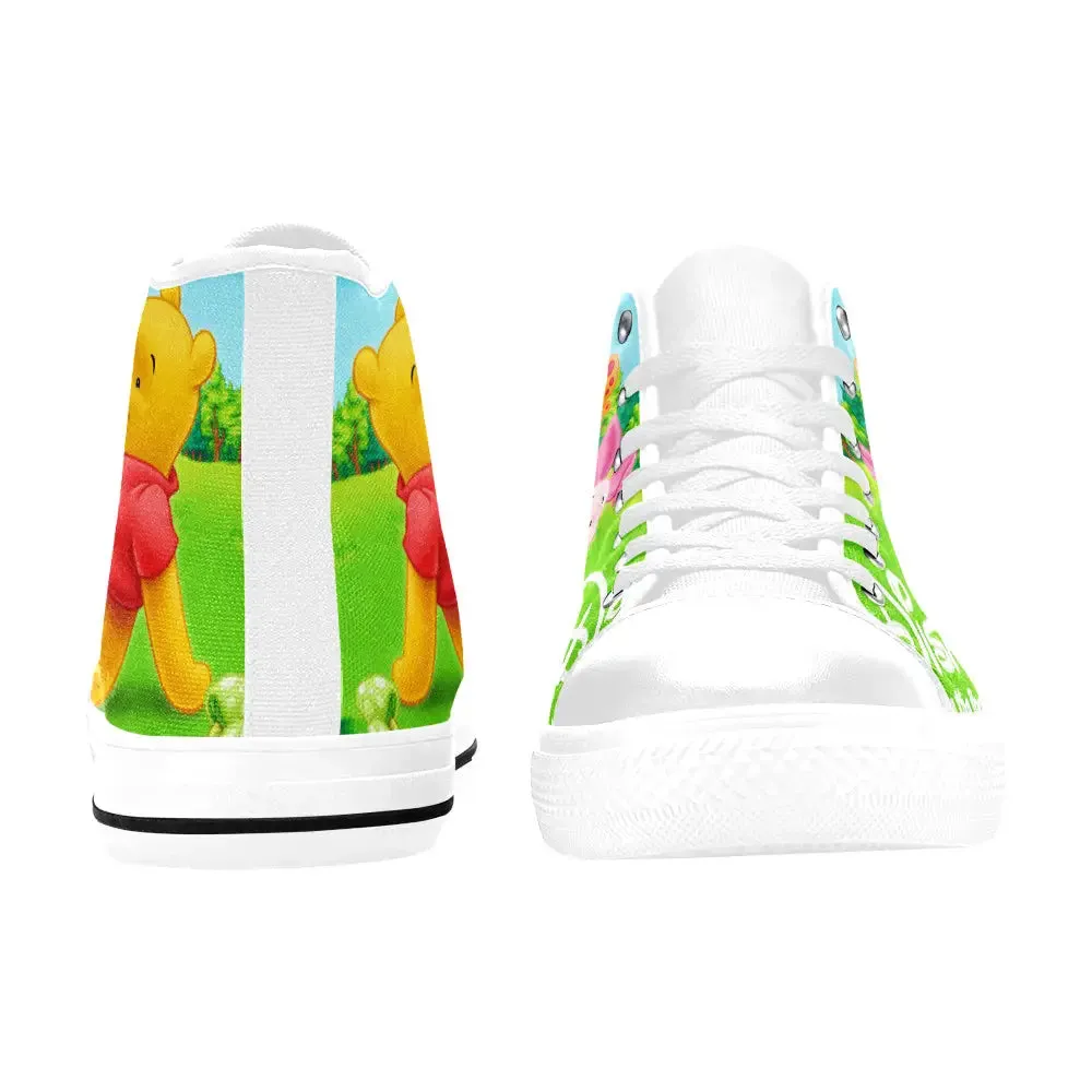 Winnie the pooh piglet Shoes High Top Sneakers for Kids and Adults