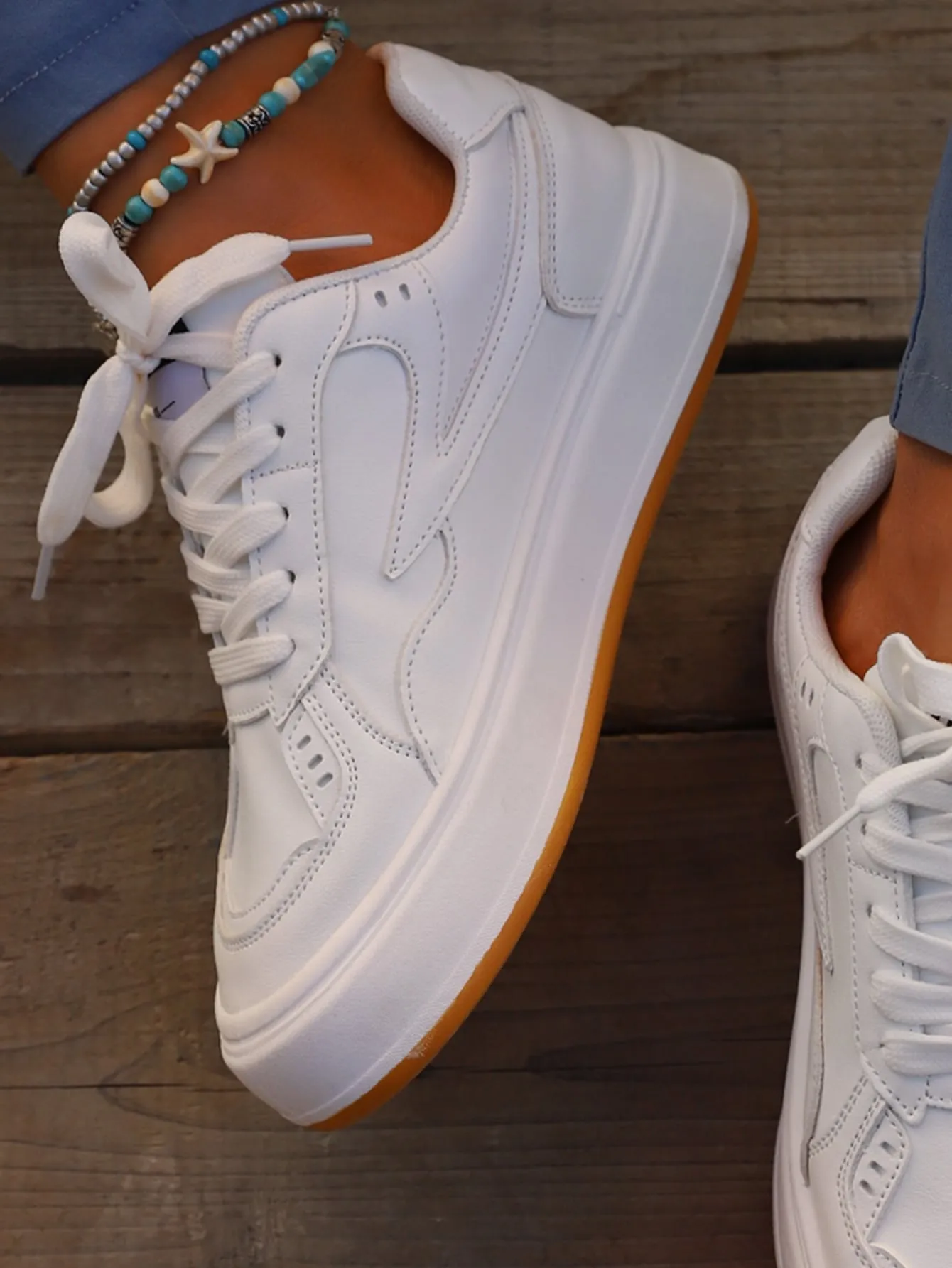 Women Colorblock Lace-up Front Casual Shoes, Sporty Outdoor Skate Shoes