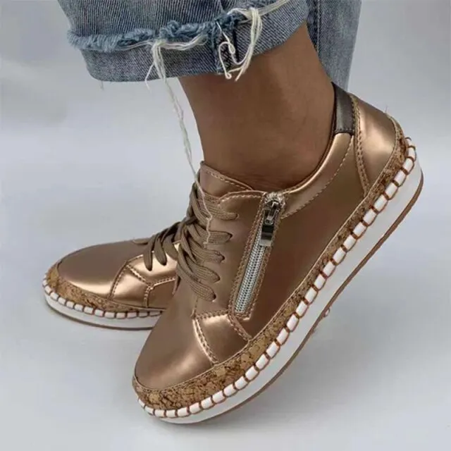xiangtuibao  Women Flower Print Sneakers Comfy Wearable Lace Up Casual Sneakers Running Walking Female Shoes Stitching Skate Shoes Plus Size