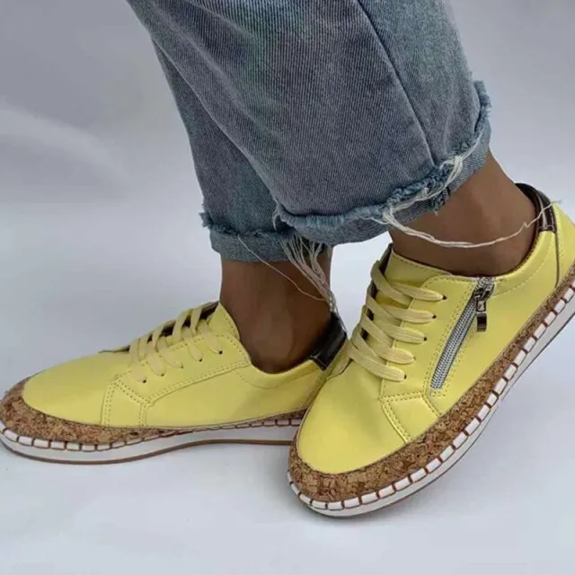 xiangtuibao  Women Flower Print Sneakers Comfy Wearable Lace Up Casual Sneakers Running Walking Female Shoes Stitching Skate Shoes Plus Size