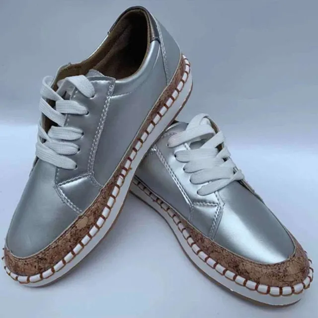xiangtuibao  Women Flower Print Sneakers Comfy Wearable Lace Up Casual Sneakers Running Walking Female Shoes Stitching Skate Shoes Plus Size